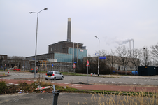903923 Gezicht op de electrische centrale van ENECO (Atoomweg 9) te Utrecht.